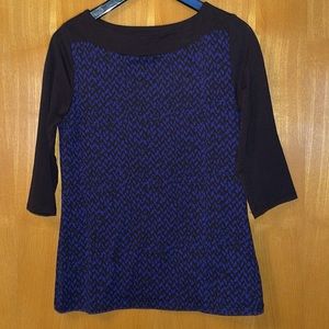 Jacob | black and blue 3/4 sleeve t-shirt | size M